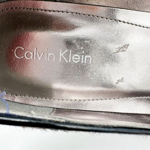 Calvin Klein Retro Colette Trending‎ Leopard Calf Hair Platform Pumps Sz 8 - Picture 10 of 13